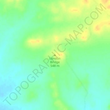 London Bridge topographic map, elevation, terrain