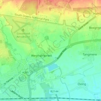 Maudlin topographic map, elevation, terrain