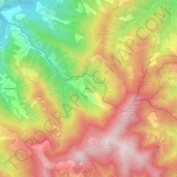 Ronco topographic map, elevation, terrain