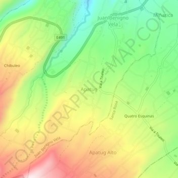 Apatug topographic map, elevation, terrain