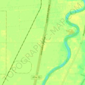 Glenlea topographic map, elevation, terrain