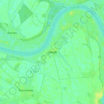 Glinde topographic map, elevation, terrain