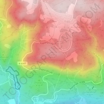 Eggberg topographic map, elevation, terrain