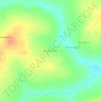 Bégouraye topographic map, elevation, terrain