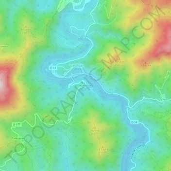 Boissezon topographic map, elevation, terrain