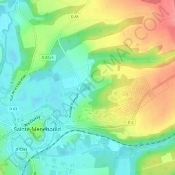 La Vallée topographic map, elevation, terrain