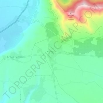 Kehribal topographic map, elevation, terrain
