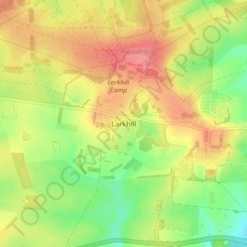 Larkhill topographic map, elevation, terrain