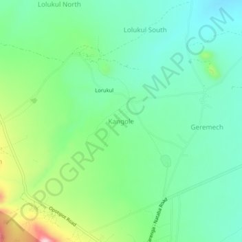 Kangole topographic map, elevation, terrain