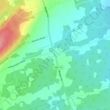 Irishtown topographic map, elevation, terrain