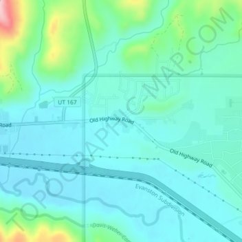 Mountain Green topographic map, elevation, terrain
