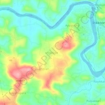 Kolappa topographic map, elevation, terrain