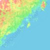 Rocher Rowsell topographic map, elevation, terrain