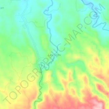 Lau Tepu topographic map, elevation, terrain
