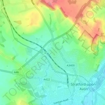 Bishopton topographic map, elevation, terrain