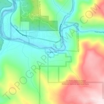 Douglas Park topographic map, elevation, terrain