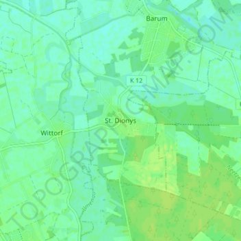 St. Dionys topographic map, elevation, terrain