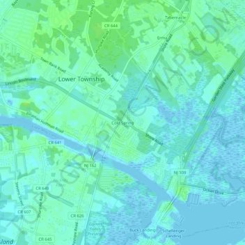Cold Spring topographic map, elevation, terrain
