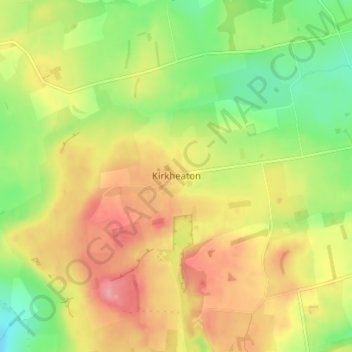 Kirkheaton topographic map, elevation, terrain