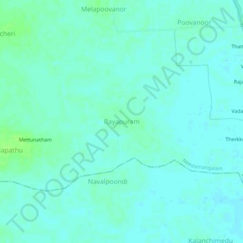 Rayapuram topographic map, elevation, terrain