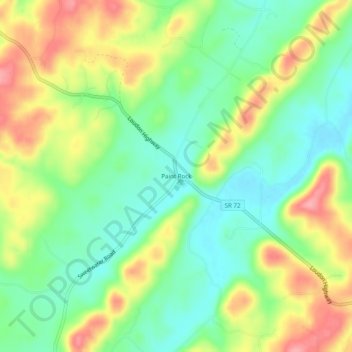 Paint Rock topographic map, elevation, terrain