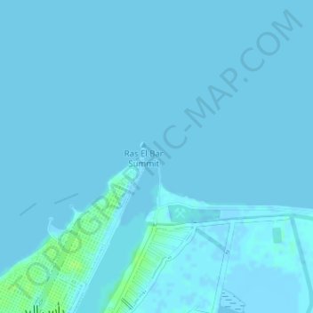 Ras El Bar topographic map, elevation, terrain