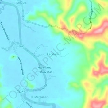 Cagdara-o topographic map, elevation, terrain
