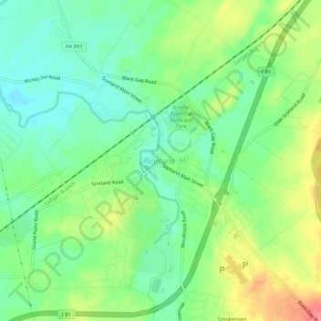 Scotland topographic map, elevation, terrain