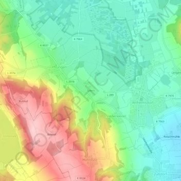 Tafern topographic map, elevation, terrain