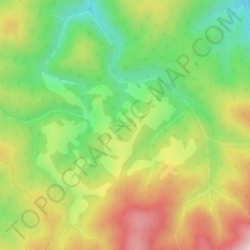 Măgureni topographic map, elevation, terrain