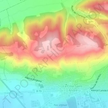 Table d'orientation topographic map, elevation, terrain