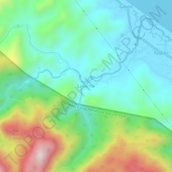 Laserna topographic map, elevation, terrain