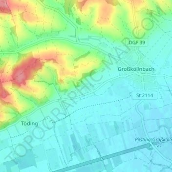 Leonsberg topographic map, elevation, terrain