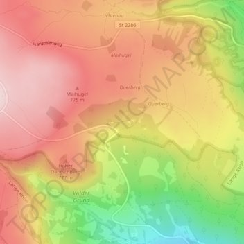 Steinernes Haus topographic map, elevation, terrain