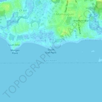 South End Point topographic map, elevation, terrain