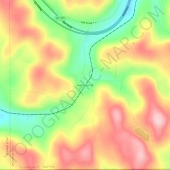 Gulf Summit topographic map, elevation, terrain