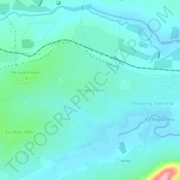 Nkowankowa topographic map, elevation, terrain