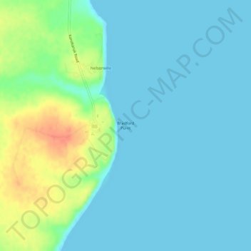 Bradford Point topographic map, elevation, terrain