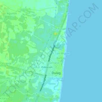 Highway topographic map, elevation, terrain