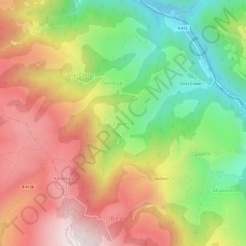 Zasavica topographic map, elevation, terrain