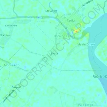 La Pista topographic map, elevation, terrain