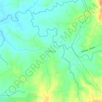 Malibay topographic map, elevation, terrain