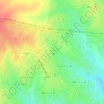 Namakgale - B topographic map, elevation, terrain