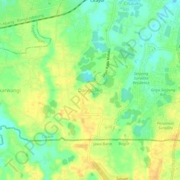 Dangdang topographic map, elevation, terrain