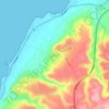 As Sarafand topographic map, elevation, terrain