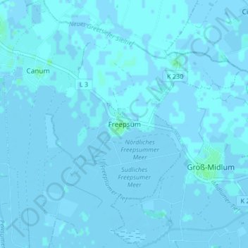 Freepsum topographic map, elevation, terrain