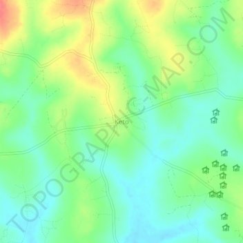 Keto topographic map, elevation, terrain