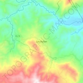 San Rafael topographic map, elevation, terrain