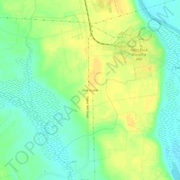 Oak Grove topographic map, elevation, terrain