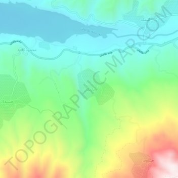 باریکان topographic map, elevation, terrain